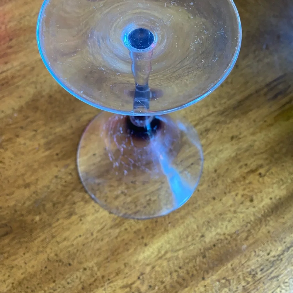 Pier 1 Purple Crackle Martini Glass